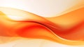 Abstract delicate orange white waves design with smooth curves and soft shadows on clean modern background Royalty Free Stock Photo