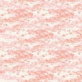 Abstract dense mosaic faux weave seamless vector texture pattern background. Pink white backdrop with diagonal woven Royalty Free Stock Photo