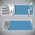 Abstract dental banner set