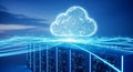 Futuristic Cloud Computing Data Center Network Server Technology Abstract Background AI generated. Royalty Free Stock Photo