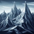 Abstract depiction of mountains using a Royalty Free Stock Photo