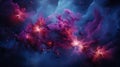 An abstract depiction of a nebula with vibrant colors