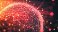 Global network connecting data particles across digital sphere Royalty Free Stock Photo