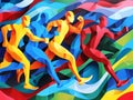 Abstract depiction of sport running Royalty Free Stock Photo