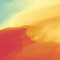 Abstract Desert Landscape Background. Vector illustration. Sand Dune. Desert with Dunes and Mountains. Desert scenery. Royalty Free Stock Photo