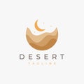 Abstract desert logo vector icon