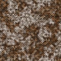 Abstract desert seamless pattern with brown colored chaotic overlap pixels Royalty Free Stock Photo