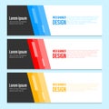 Abstract design of advertising web banner vector isolated Royalty Free Stock Photo