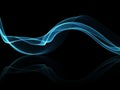 Abstractbackground of blue flowing waves