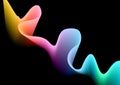 Abstract design background with rainbow flowing lines