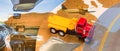 Abstract design background. Trucks and transport Royalty Free Stock Photo