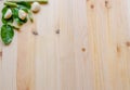 Abstract design background vegetables on a wooden background. Royalty Free Stock Photo