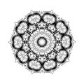 Abstract design black white element. Round mandala in vector. Graphic template for your design. Circular pattern. Royalty Free Stock Photo