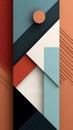 Abstract Design with Bold Angular Shapes and Contrasting Color Palette AI Generated