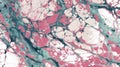 An abstract design consisting of mint pastel marble texture, black sketch effect, and pink splatter all presented on a Royalty Free Stock Photo