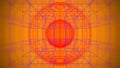 Abstract design. cube with sphere inside. Connection structure lines and dots in the figures. 3d rendering Royalty Free Stock Photo