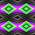 abstract design with cuts of fabric in black, purple and green colors, background and texture Royalty Free Stock Photo