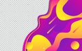 Abstract design with dynamic liquid shapes. Colorful fluid style background mockup