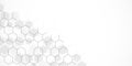 Abstract design element with geometric background of hexagons shape pattern Royalty Free Stock Photo