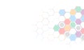 Abstract design element with geometric background of hexagons shape pattern Royalty Free Stock Photo