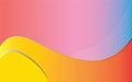 Abstract design elements feature colorful curved lines, waves Royalty Free Stock Photo