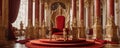 Abstract design of empty throne in palace hall Royalty Free Stock Photo