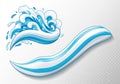 Abstract design features a dynamic wave-like swirl and a smooth, Royalty Free Stock Photo