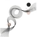 Abstract design featuring black, swirling lines creating dynamic Royalty Free Stock Photo