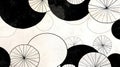 Abstract Monochrome Circles: Geometric Pattern Background Royalty Free Stock Photo