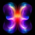 Vibrant Neon Butterfly Design In 3d Graphic