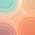Abstract design featuring concentric circles with a soft gradient palette of blues, Royalty Free Stock Photo