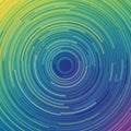 Abstract design featuring concentric circular patterns in gradient colors transitioning Royalty Free Stock Photo
