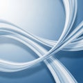Abstract design featuring flowing, intertwined translucent ribbons against a gradient blue backgroun Royalty Free Stock Photo