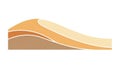 A stylized landscape, evoking the gentle undulations of sand dunes Royalty Free Stock Photo