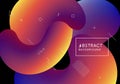 Abstract design featuring a fluid, gradient shape in vibrant purples, oranges, and Royalty Free Stock Photo