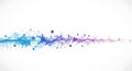 Abstract design featuring a gradient network of interconnected nodes and lines. Royalty Free Stock Photo