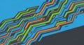 Abstract design featuring intersecting zigzag lines in vibrant Royalty Free Stock Photo