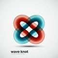 An abstract design featuring an interwoven knot with overlapping loops. The pattern Royalty Free Stock Photo