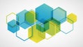 An abstract design featuring overlapping hexagonal shapes in Royalty Free Stock Photo