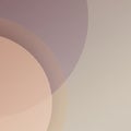 Abstract design featuring overlapping translucent circles in soft shades of beige and Royalty Free Stock Photo