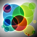 An abstract design featuring overlapping translucent circles Royalty Free Stock Photo