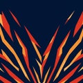 Abstract design featuring sharp, angular shapes resembling flames or spikes, set Royalty Free Stock Photo