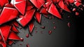 Abstract design featuring sharp red shards against a dark background Royalty Free Stock Photo