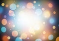 Abstract design featuring soft, multicolored bokeh circles on a Royalty Free Stock Photo