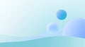 Abstract design featuring three overlapping spheres of varying sizes, shaded in