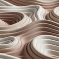 Abstract design featuring undulating, wave-like patterns Royalty Free Stock Photo