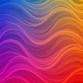 Abstract design featuring wavy patterns flowing horizontally with a color gradient Royalty Free Stock Photo