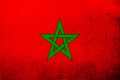 The Kingdom of Morocco National flag. Grunge background Royalty Free Stock Photo