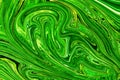 Liquid green alien grass abstract design in 3d