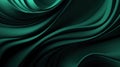 Abstract design of green silk waves, creating a mesmerizing visual aesthetic